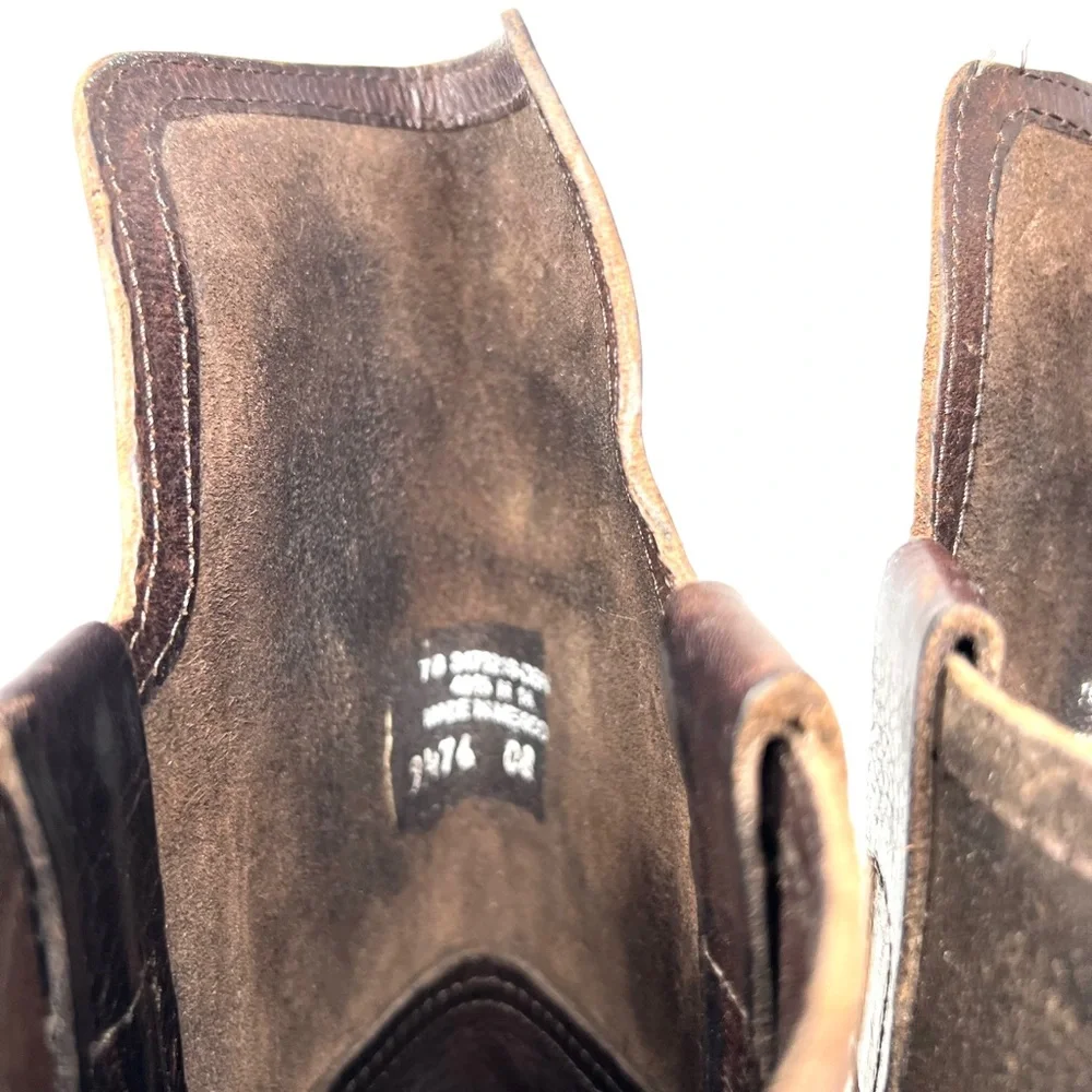 Frye Boots Size 7 B Womens Knee High Heel Brown Leather Riding Suede‎
